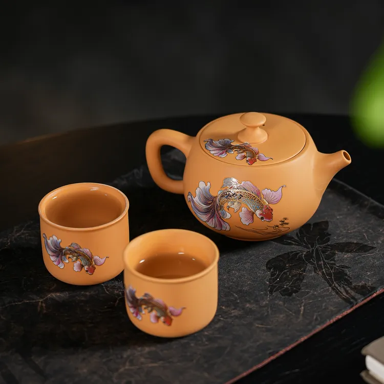 原矿黄金段泥紫砂变色汉瓦壶泡茶壶可凤鸣夜光壶功夫茶具单壶