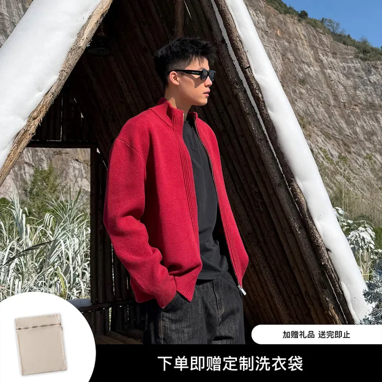 【预售】SANBAI 叁佰【圣诞口袋毛衣】休闲宽松针织衫男士秋冬上衣