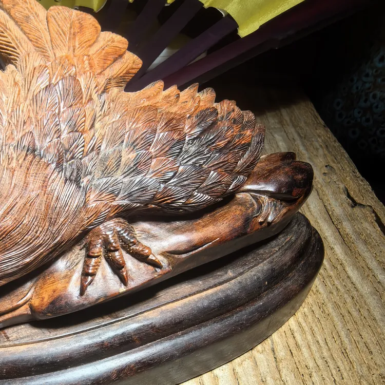 海南黄花梨百年老料小摆件大展宏图规格长宽高18*4*8cm273克