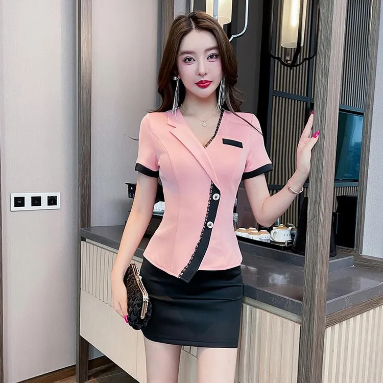 足浴足疗技师工作服女高端养生馆桑拿按摩SPA美容院长裤气质套装