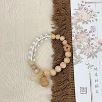 「一篮好梦」桃木原创手作驱·避·挡简约气质好运手串桃核吊坠