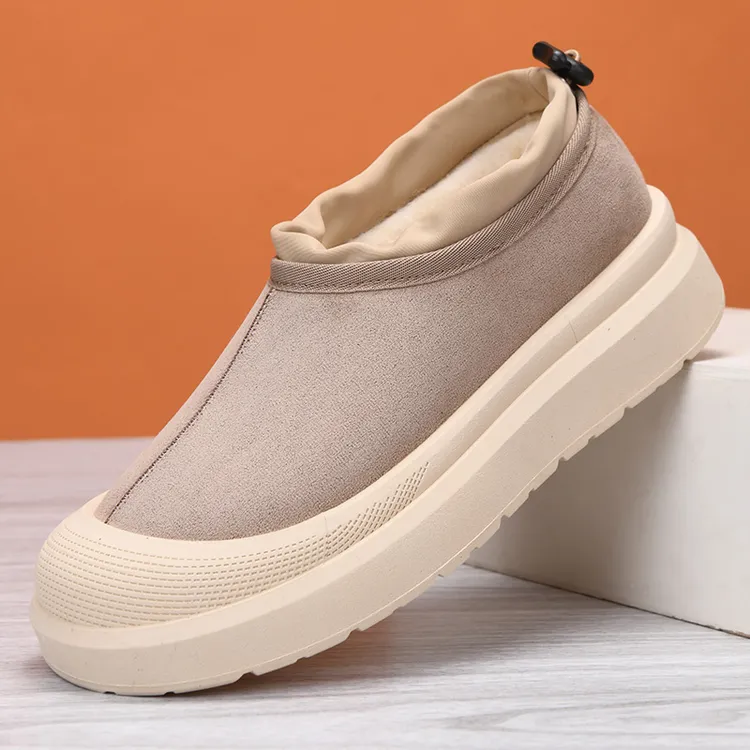 王一博同款潮流低帮加厚软底休闲冬季防滑高帮注压时尚雪地靴