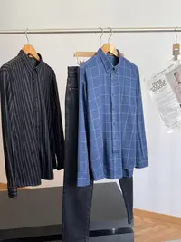 特！舒适保暖！商场余D 秋磨毛长袖格子休闲衬衫 C2181 男装 H6931 