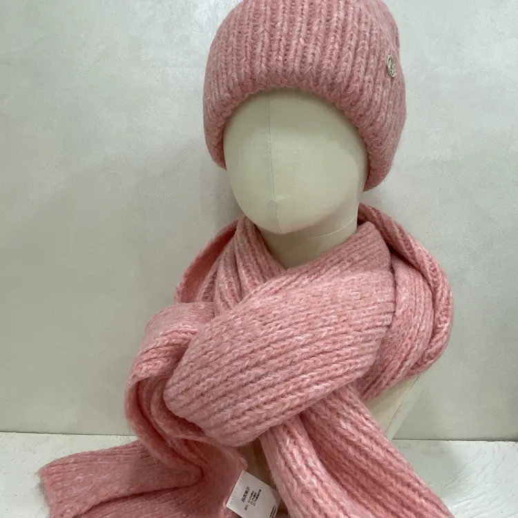 珍首百货针织围巾帽子围巾套装m312