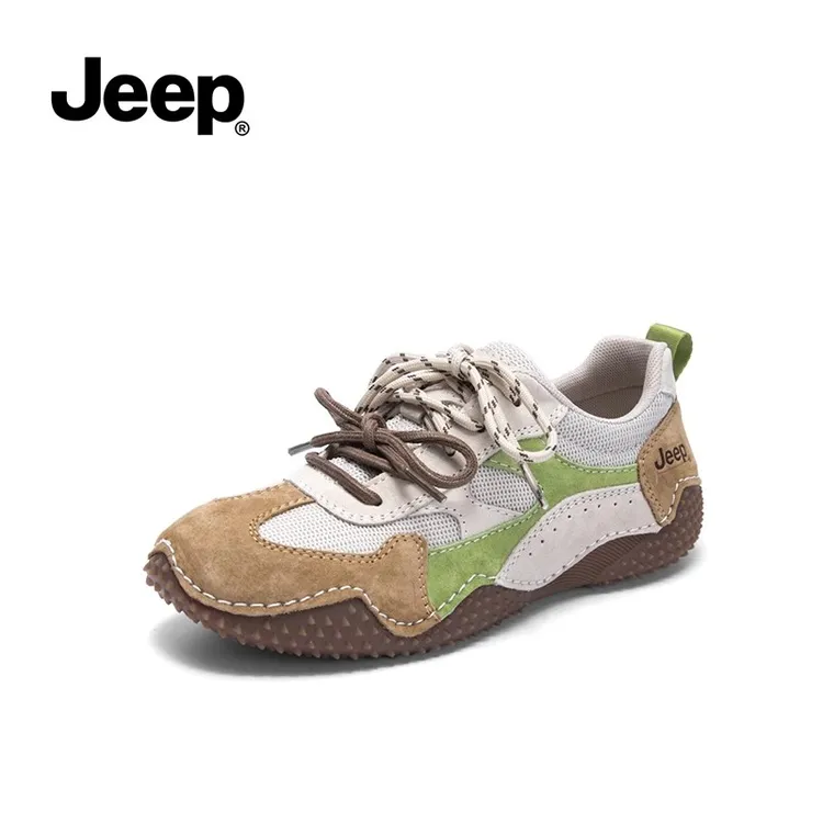 jeep运动鞋鞋子夏季网面休闲厚底德训鞋鞋子女ins潮百搭阿甘女鞋