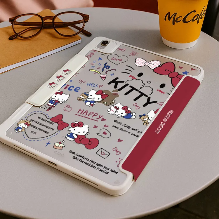 【Y折百变搭扣x猫咪】iPadAir7保护套oppo4华为11.5小米6平板壳一加