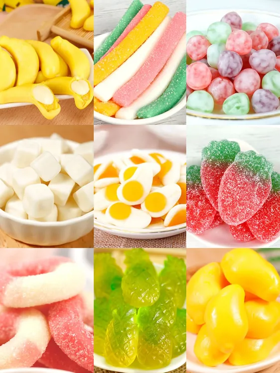 【爆款优选】酸砂爆浆涂油水果味橡皮糖混搭酸甜可口解馋零食