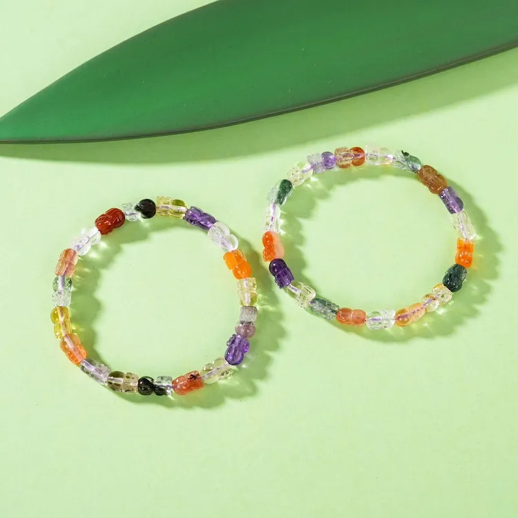 【云上叙】多宝水晶单圈手串-8x6x5mm多样性发一件-V20274-M（甄选）