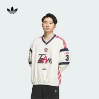 阿迪达斯官方三叶草 梭织宽松舒适运动长袖球衣男款adidas KC0112