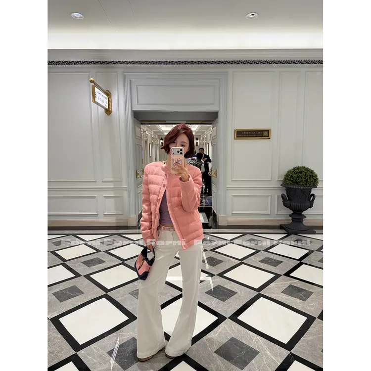 FORNI 哭泣小香  90白鸭绒羊毛花呢羽绒小香短裤套装