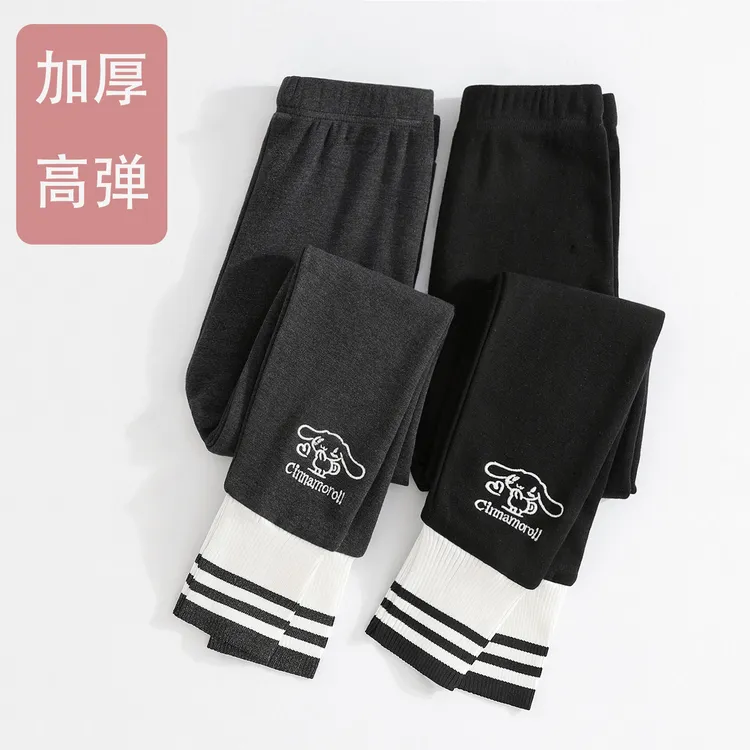 打底裤女童秋季外穿加厚中大童裤子高弹高腰儿童春秋款洋气秋冬款