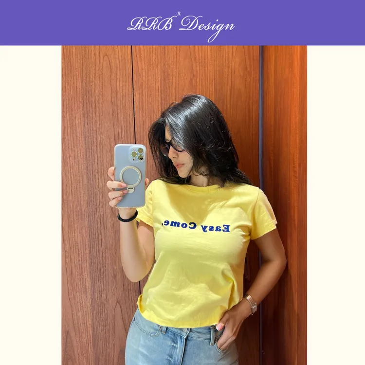 RRB Design「Slogan T」修身显瘦圆领字母印花短袖T恤磨破百搭上衣