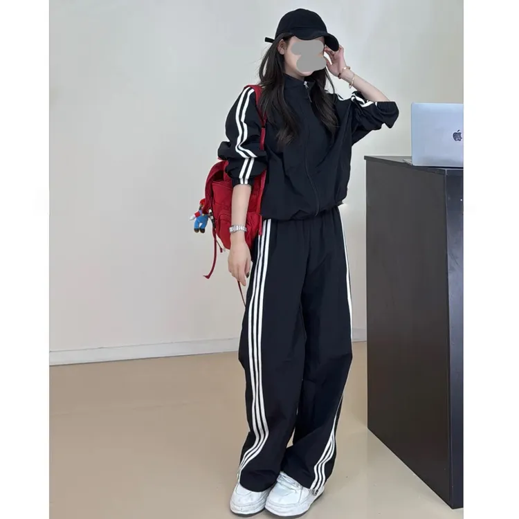 小个子穿搭运动风休闲套装2025秋款新款短款工装外套裤子两件套Y