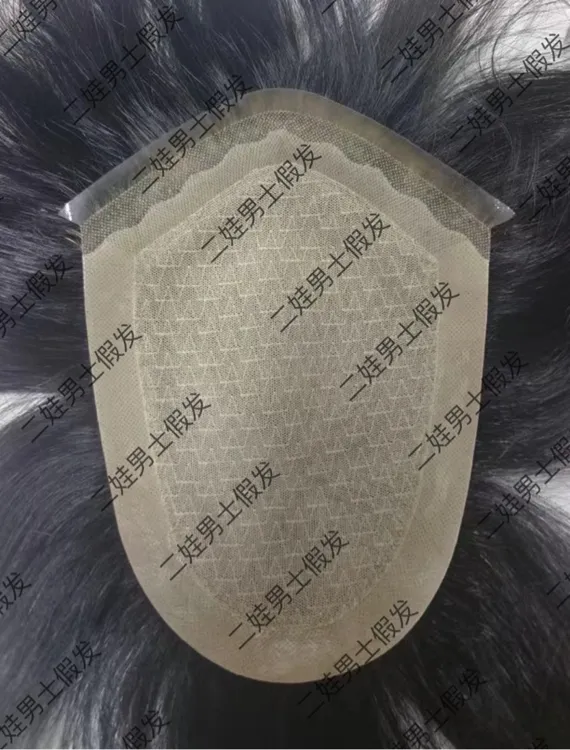 男士假发超薄发际线仿真头皮辫发真发孵化漂扣假发补发片逼真自然