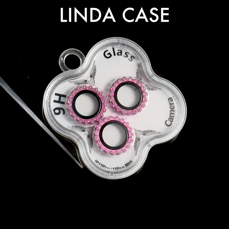 「齿轮嵌钻镜头膜」适用于iPhone12-iPhone16Promax后摄镜头保护膜