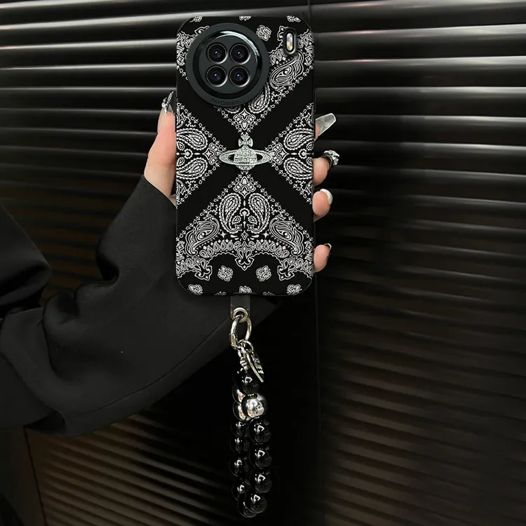 适用于【vivox90】2025复古花纹ins风小羊皮网红创意防摔手机壳女款