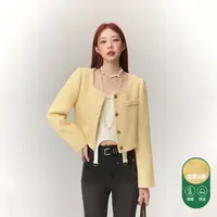001W【金拐子专属】CHUU圆领设计经典小香风外套-F