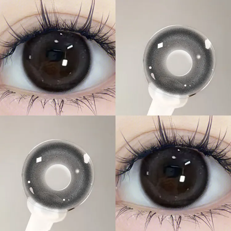 OVOLOOK半年抛落日微风自然美瞳七夕灰色14.0mm隐形眼镜小直径G2