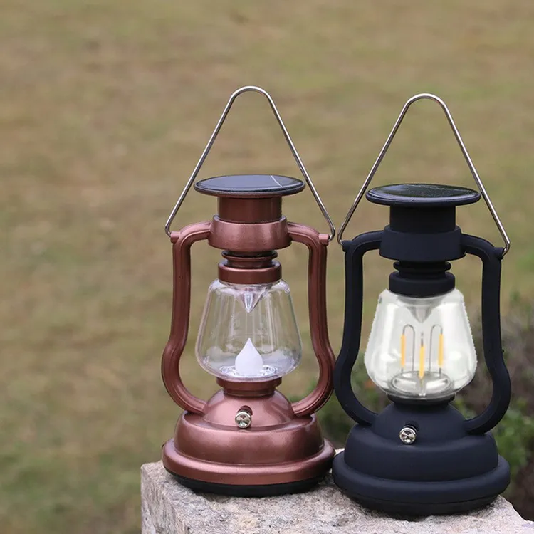 手摇充电太阳能野营灯仿古新款马灯户外帐篷灯手提露营灯复古马灯