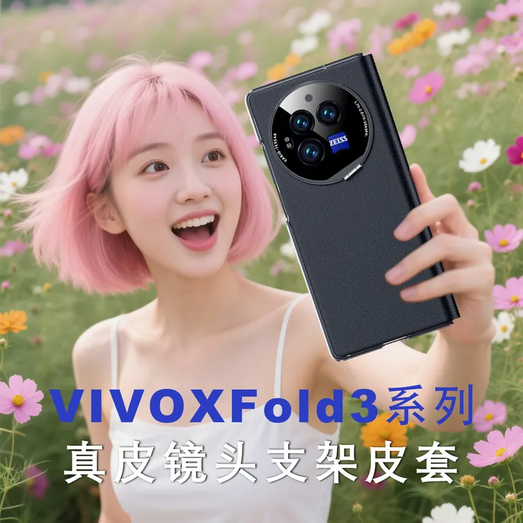 适用VIVOXFold3/3Pro手机全包壳xfold2折叠镜头隐形支架视窗皮套
