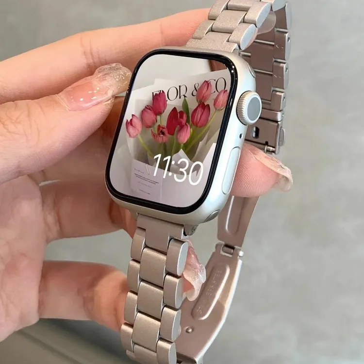 适用iwatch10代新款s9夏天iwatchse2苹果手表s7s6s5手表带s4女s
