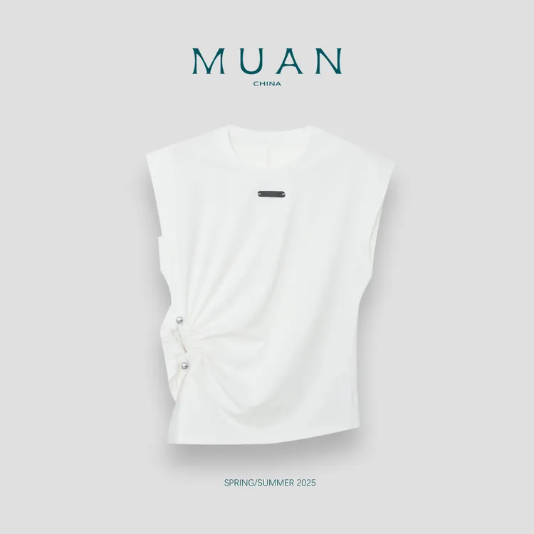 【机能背心】MUAN定制高级百搭无袖上衣打底背心宽松女YJ-23858