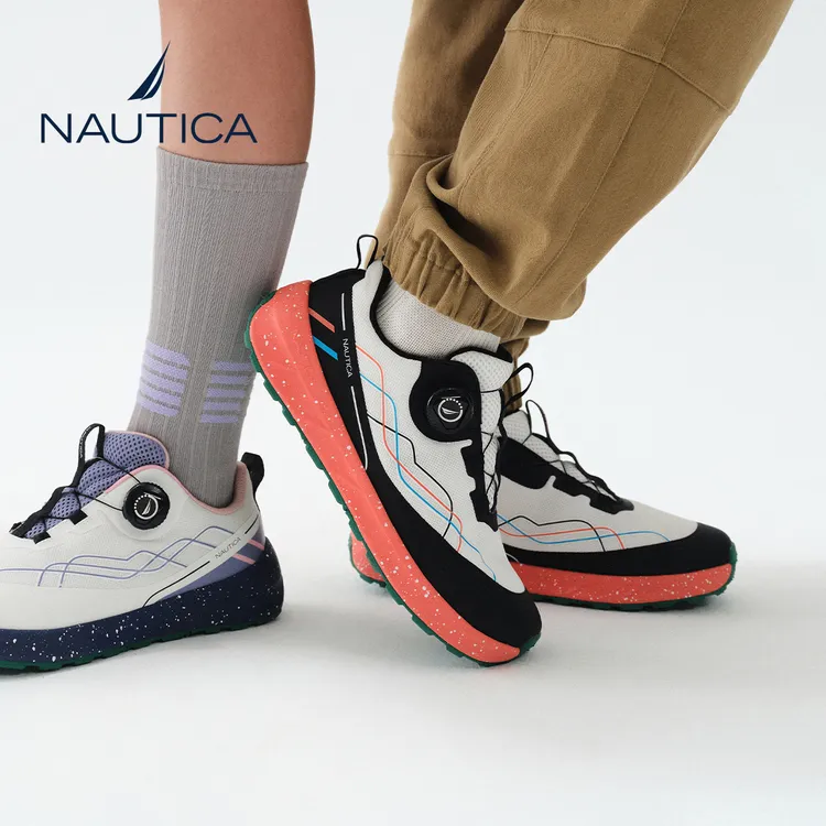 NAUTICA/诺帝卡儿童运动鞋日常户外休闲鞋秋季网面透气中大童鞋子