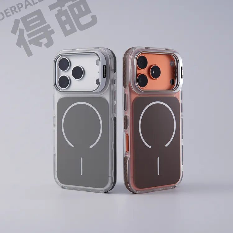 得葩边框防滑镜头支架苹果17promax磁吸手机壳iphone16肤感防摔15