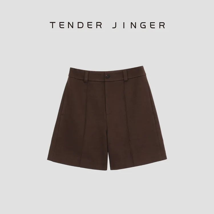 Tender Jinger｜线下专供 高腰显瘦羊毛混纺短裤T53SAI50177