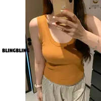 唐不灵微胖《胶囊背心》大码打底多色系胖mm显瘦背心吊带