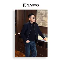 水木夫妻【男款】“​​袖间格调”羊毛混纺 挺括显瘦立领休闲夹克外套