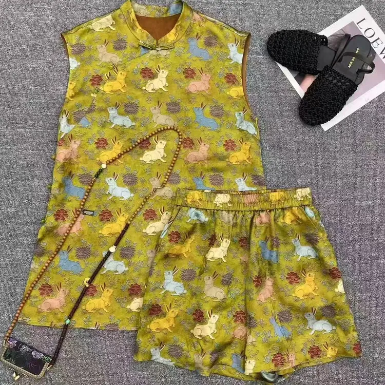 静静同款新中式国风无袖夏季套装