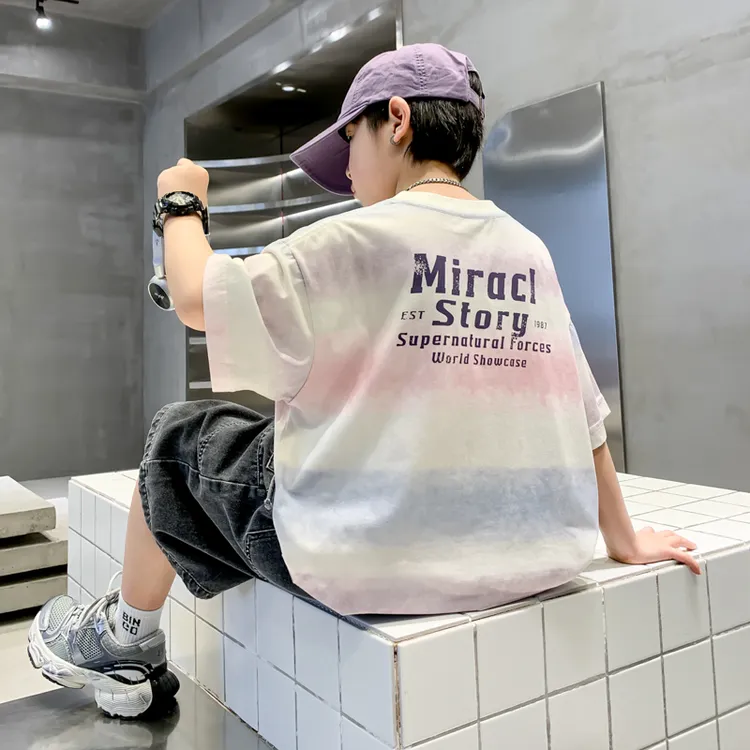 童装男童夏装t恤2025新款中大童短袖夏款男孩薄款夏季上衣儿童潮T