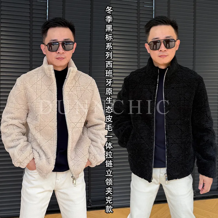 徐先生冬季黑标系列西班牙原生态皮毛一体立领夹克11373【杜恩】