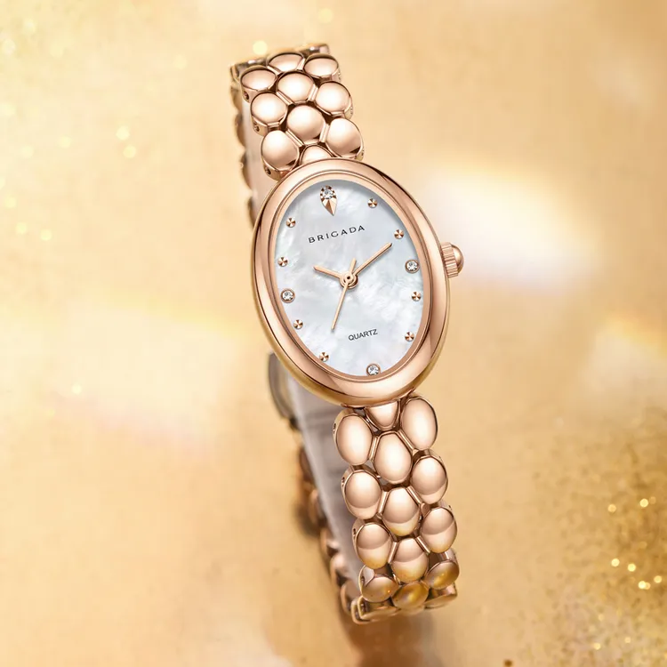 手表女款2025新款名牌正品买手表女士百搭气质小巧女表高颜值金色