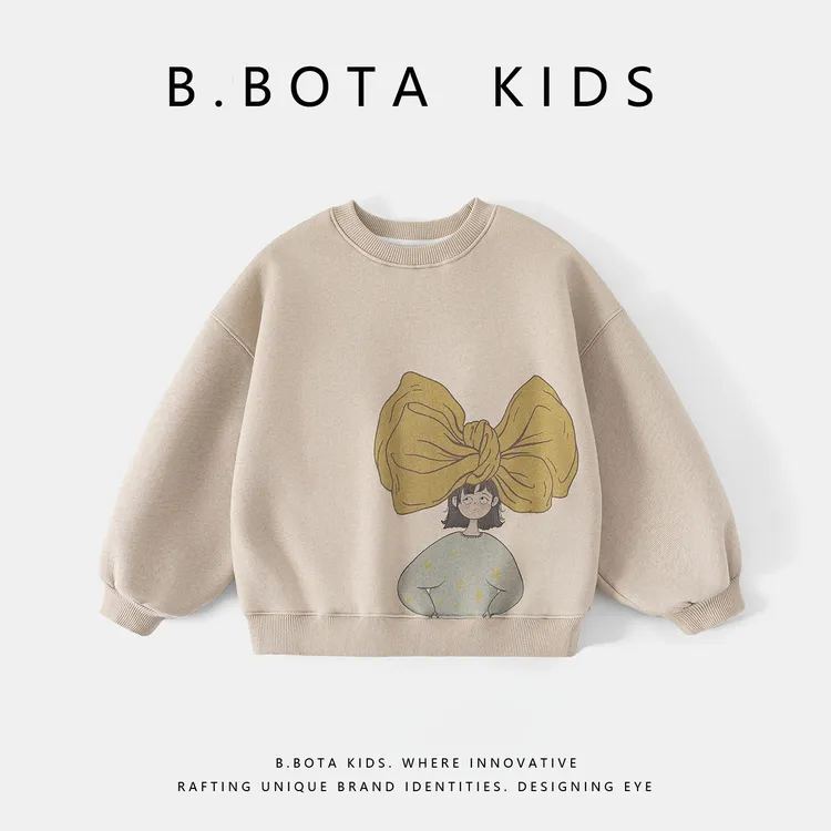 2025冬款儿童蝴蝶结女孩卫衣-bt6727