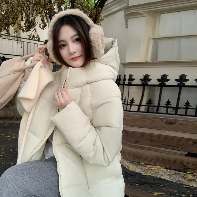 中长款棉服女冬装新款流行连帽过膝加厚冬季初中学生棉袄棉衣外套