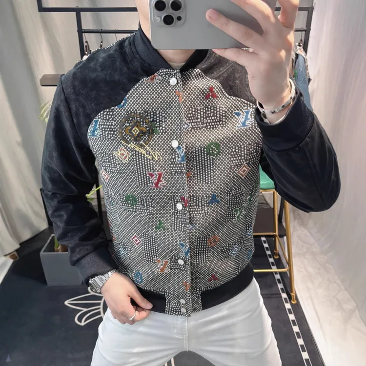 欧洲站2025秋季新款夹克男外套时尚个性拼接设计感棒球服男款美式