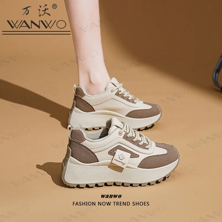 小个子增高女鞋轻便老爹鞋2025春季新款厚底运动休闲软底运动鞋
