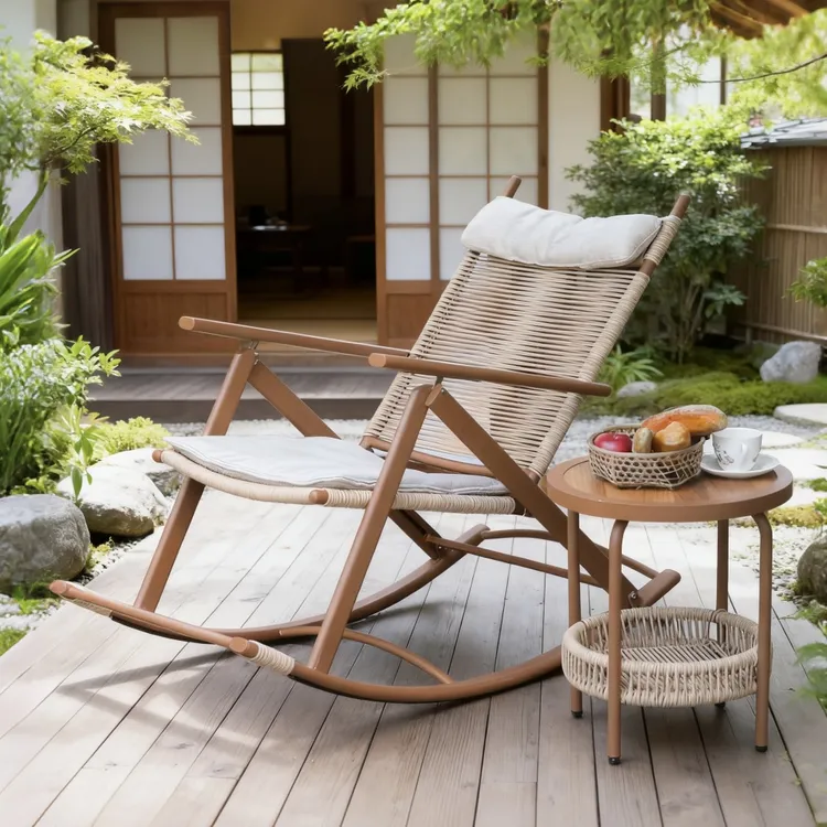 摇椅躺椅懒人摇摇椅阳台庭院花园午睡午休折叠逍遥椅成人摇摇椅