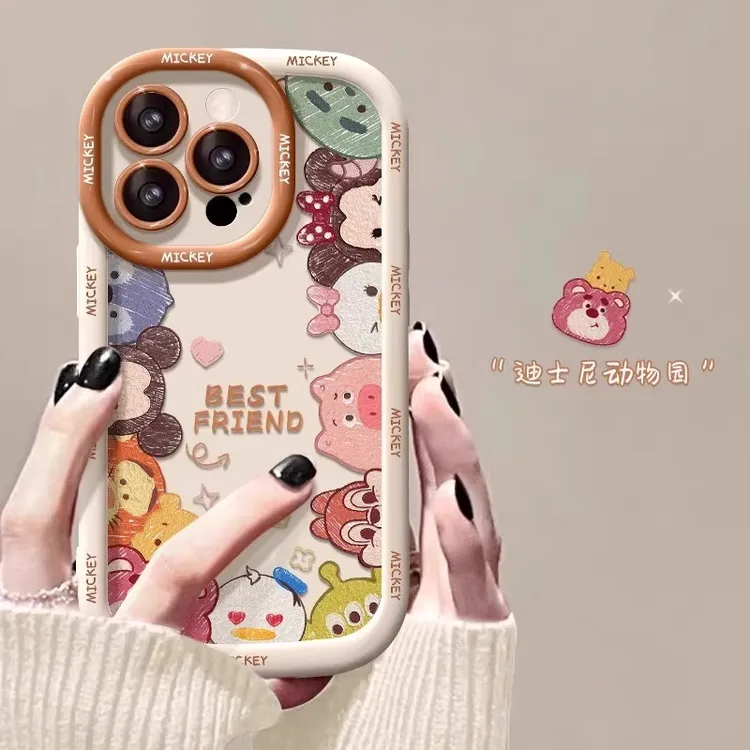 可爱动物苹果16promax手机壳泡芙硅胶适用iphone15plus创意保护壳