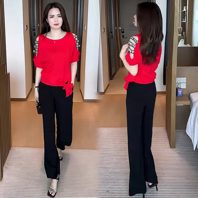 百搭法式休闲风通勤时尚套装洋气夏装韩版显瘦气质运动时尚夏季