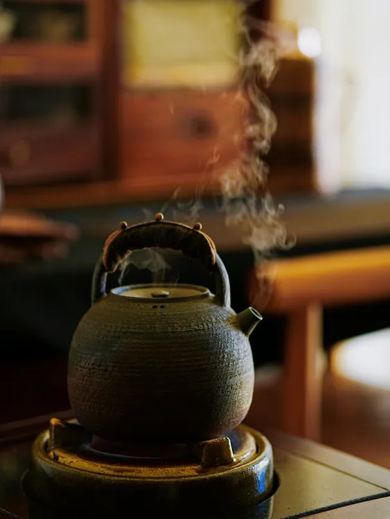 炭火水&富强炉搭子:柴烧紫金潮州砂铫壶煮水提梁工夫茶1200ML