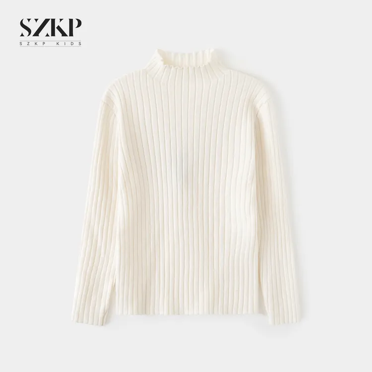 SZKP冬季新款女童百搭衣服中大童时尚儿童半高领毛衣MFYD552804