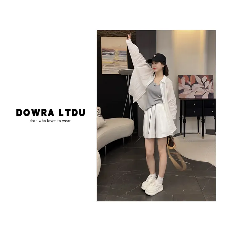 朵拉【夏日初见】100%苎麻 轻薄透气无麻不皱 纯色防晒衬衫女41-118