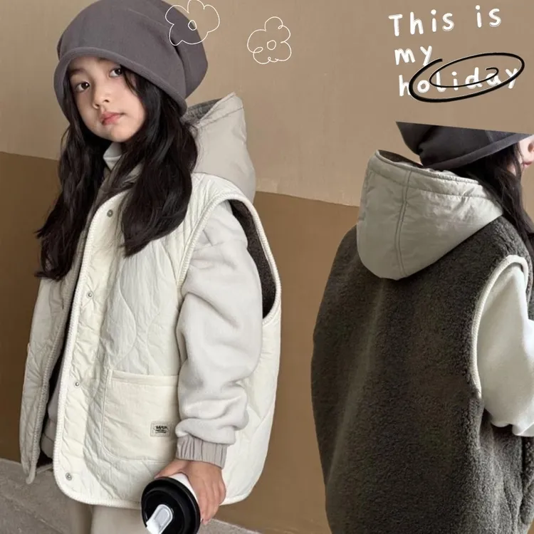  中性款~【双面穿】加厚外穿马甲儿童两面上衣