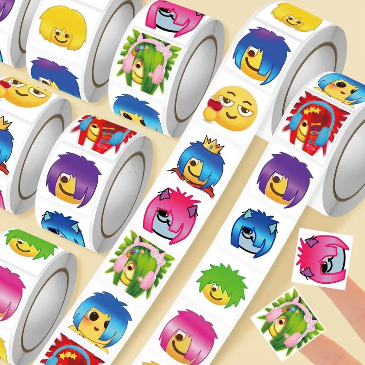 小黄豆杀马特表情包卷贴创意周边梗图diy封口贴爆款趣味抽象emoji