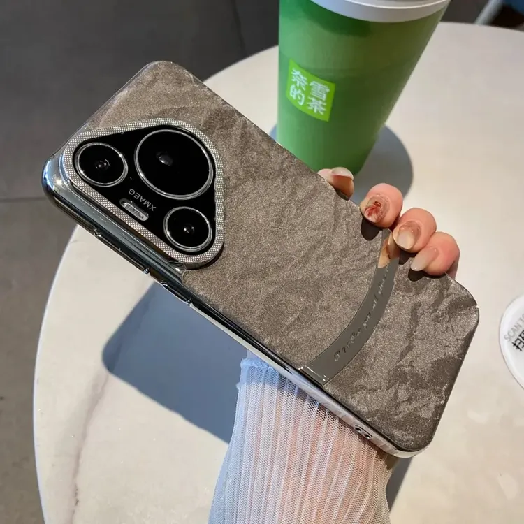 适用华为Pura70Pro手机壳丝绒高级感P70全包奢华电镀mate70防摔