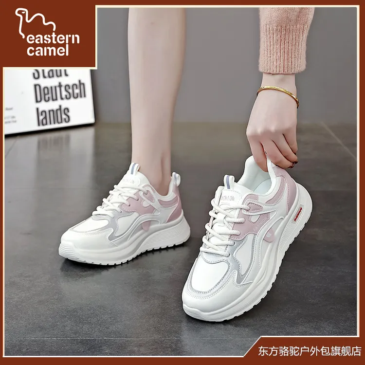 东方骆驼女鞋2025新款冬季耐磨跑步运动鞋轻便软底减震防滑老爹鞋
