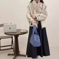 2025福利围巾款手缝双面羊毛小外套时尚休闲